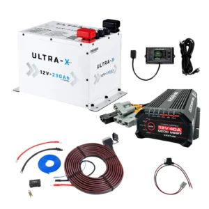 KICKASS SMART 12V 230AH ULTRA-X LITHIUM COMPACT PREMIUM DUAL BATTERY KIT - ARCTIC WHITE