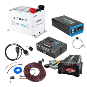 KICKASS SMART ULTRA-X 12V 230AH COMPACT LITHIUM COMPLETE DUAL BATTERY KIT - ARCTIC WHITE
