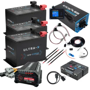 KICKASS ULTRA-X 690AH COMPACT LITHIUM DUAL BATTERY KIT WITH 3000W INVERTER AND CONTROL BOX