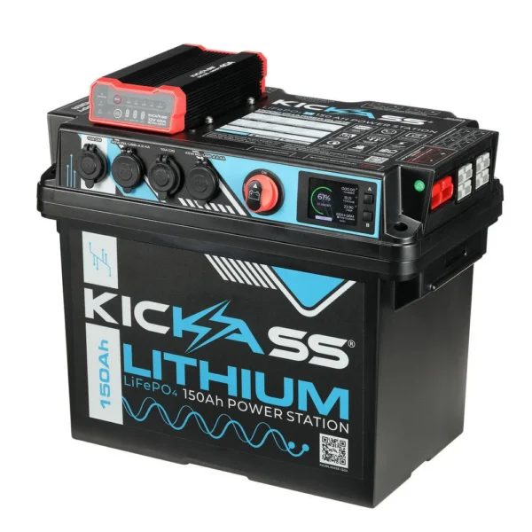 KICKASS 150AH LITHIUM POWER STATION WITH 40A DCDC CHARGER