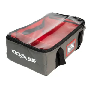 KICKASS CANVAS CLEAR TOP STORAGE BAG WITH SOFT PADDED LINING - 42X25X15CM