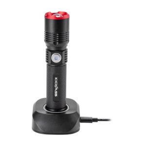 Kickass LED Flashlight with Charging Dock & Wall Mount