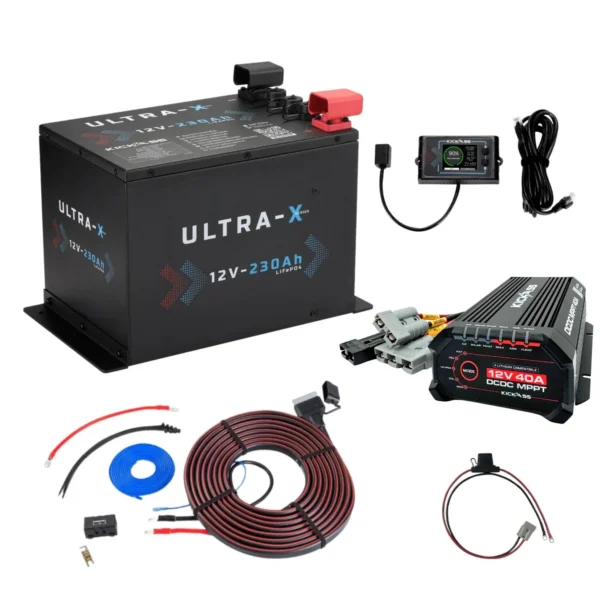 KICKASS SMART 12V 230AH ULTRA-X COMPACT LITHIUM PREMIUM DUAL BATTERY KIT