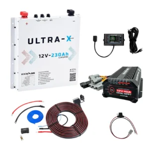 KICKASS SMART 12V 230AH ULTRA-X LITHIUM SLIMLINE PREMIUM DUAL BATTERY KIT - ARCTIC WHITE