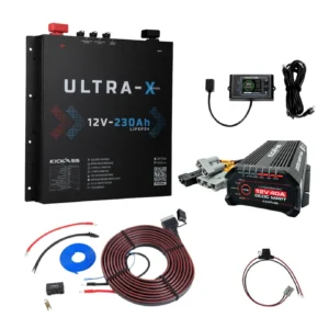 KICKASS SMART 12V 230AH ULTRA-X SLIMLINE LITHIUM PREMIUM DUAL BATTERY KIT