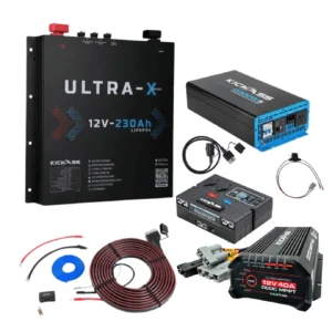 KICKASS SMART 12V 230AH ULTRA-X SLIMLINE LITHIUM COMPLETE DUAL BATTERY KIT