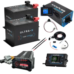 KICKASS ULTRA-X 460AH COMPACT LITHIUM DUAL BATTERY KIT WITH 3000W INVERTER